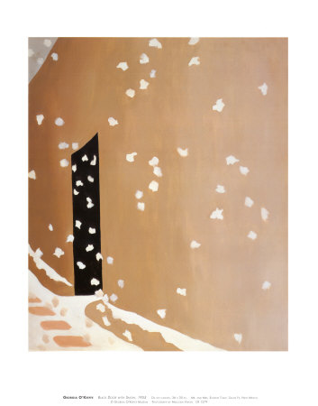 Black Door With Snow Georgia O Keeffe Painting